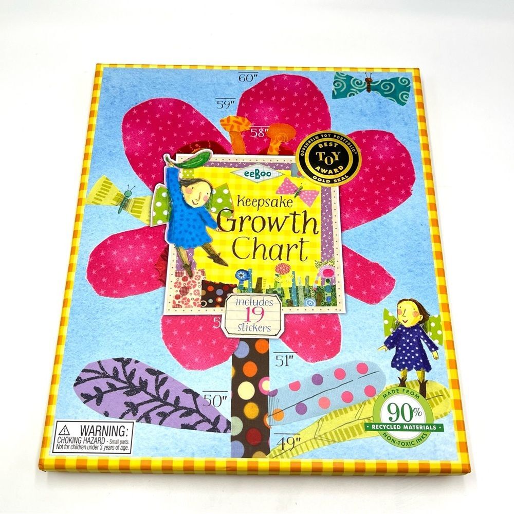 Growth Chart For Wall - Graph Kids / Children / Girls Height As They Grow NEW